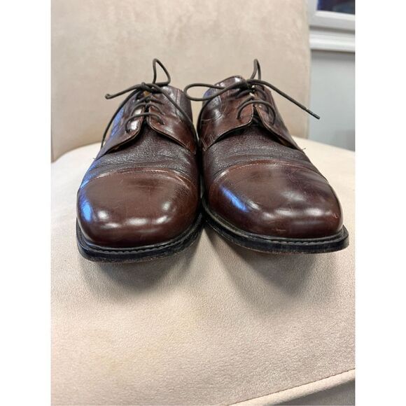 Johnston & Murphy Brown Calf Skin Leather Cap Toe Oxfords sz 9 main image 5